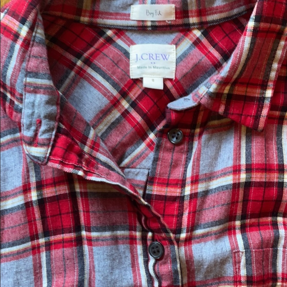 Women’s Jcrew flannel plaid button up long sleeve